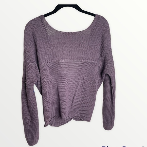 SOFT SURROUNDINGS Purple Wrap Sweater Top, Size Medium - Picture 7 of 8
